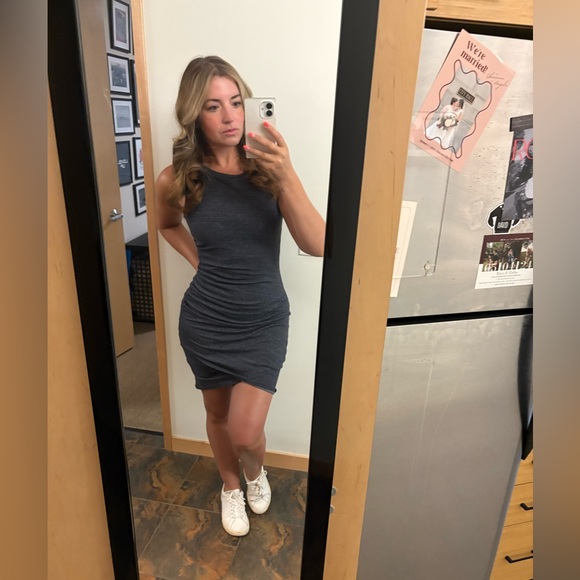 Treasure & Bond Dresses & Skirts - Heather BLUE Ruched Side Sleeveless Dress
Treasure & Bond